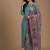 Sea-green floral print pure viscose salwar suit