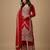 Red sequins pure silk salwar suit