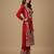 Red sequins pure silk salwar suit