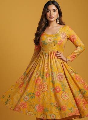 Multicolor printed pure chanderi silk salwar suit 2