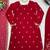 Red thread faux georgette salwar suit