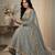 Grey sequins silk blend salwar suit