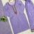 Lavender thread embroidery silk salwar suit