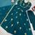 Teal thread embroidery faux georgette salwar suit