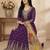 Purple thread embroidery georgette salwar suit