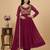 Pink thread embroidery faux georgette salwar suit