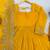 Yellow thread embroidery silk blend salwar suit