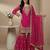 Pink cord faux georgette salwar suit