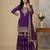 Purple cord faux georgette salwar suit