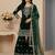 Green cord viscose salwar suit