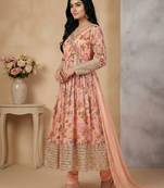 Multicolor sequins faux georgette salwar suit