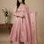Pink sequins silk blend salwar suit