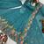 Blue sequins silk blend salwar suit