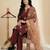 Maroon embroidered pure crepe salwar suit
