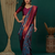 Sky purple soft silk blend banarasi jacuard work designer party wear saree with unstitched blouse piece