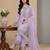 Lavender sequins faux georgette salwar suit