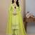 Light-yellow sequins faux georgette salwar suit