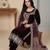Wine moti pure viscose salwar suit