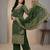 Green sequins faux georgette salwar suit