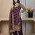 Purple sequins faux georgette salwar suit
