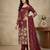 Maroon sequins organza salwar suit