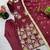 Maroon sequins organza salwar suit