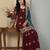 Maroon sequins faux georgette salwar suit