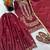 Maroon sequins pure silk salwar suit