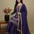 Purple sequins pure silk salwar suit