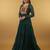 Green thread embroidery pure georgette salwar suit