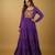Purple thread embroidery pure georgette salwar suit