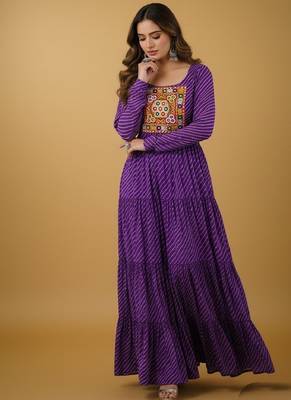 Purple thread embroidery pure georgette salwar suit 2