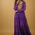 Purple thread embroidery pure georgette salwar suit