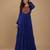 Navy-blue thread embroidery pure georgette salwar suit