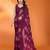 purple mannequin store printed saree