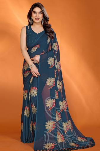 rama_green mannequin store printed saree