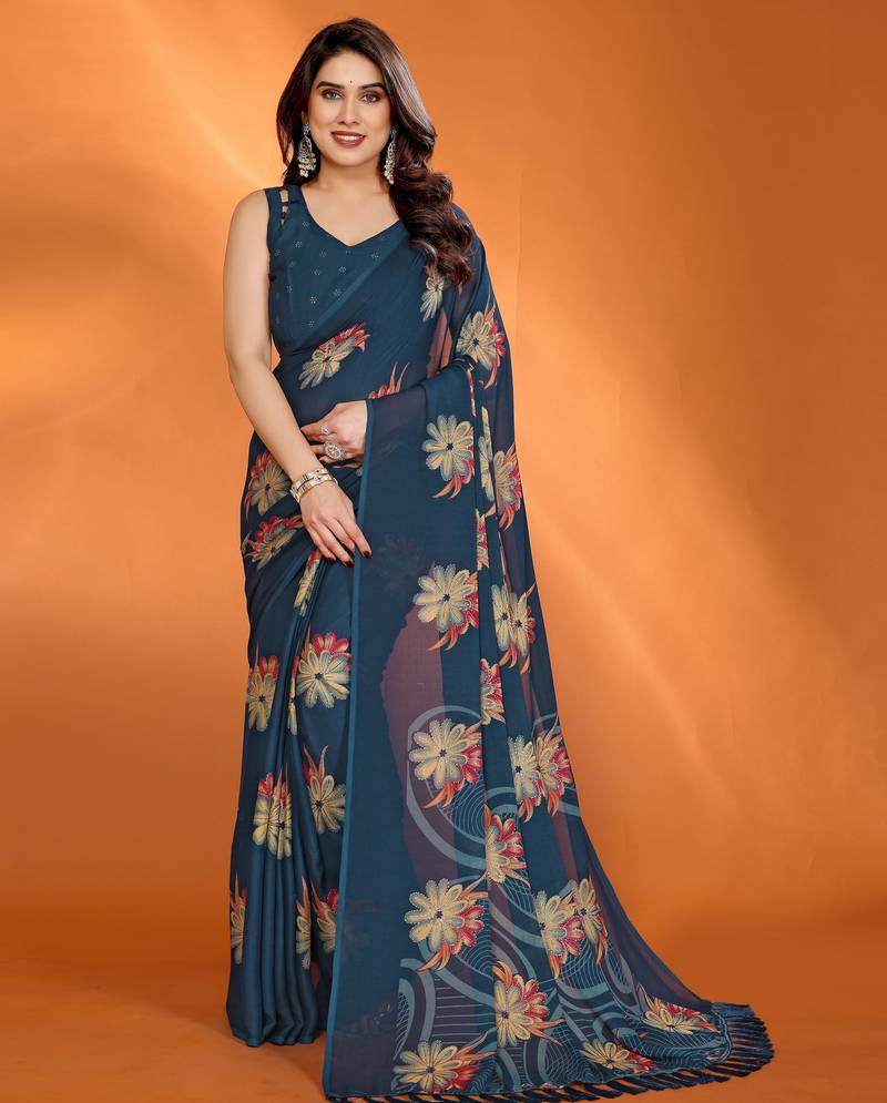 rama_green mannequin store printed saree