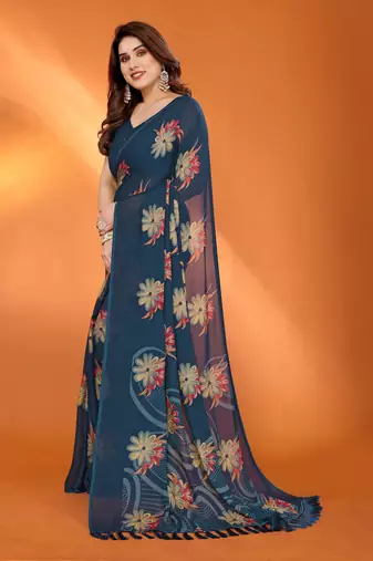 rama_green mannequin store printed saree