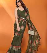 mehendi mannequin store printed saree