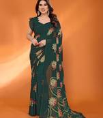 green mannequin store printed saree