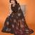 brown mannequin store printed saree