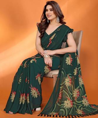 green mannequin store printed saree 2