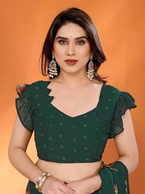green mannequin store printed saree 5