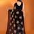 black mannequin store printed saree
