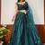 Glamorous Teal Green Sequins Georgette Party Wear Lehenga Choli