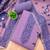 Purple jamdani banarasi weaving dress material 3pcs for women