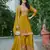  chinon yellow palazzo suit for women chinon fabric