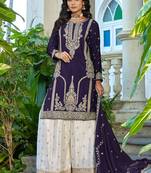  purple palazzo suit for women