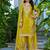  yellow festival wear chinon palazzo suit for women