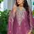  pink festival wear chinon palazzo suit for women